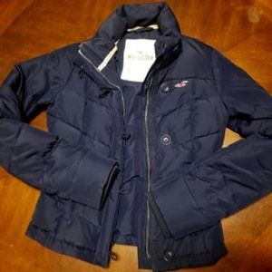 Hollister Navy Puffer Jacket, sz Small- womens